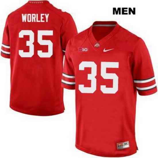Chris Worley Ohio State Buckeyes Authentic Nike Mens Stitched  35 OSU Red College Football Jersey Jersey